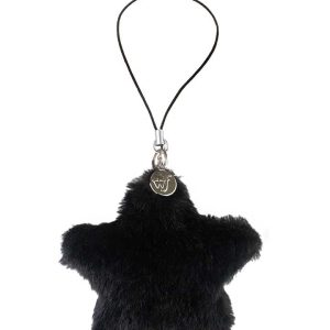 Fluffy Star Charm | Black