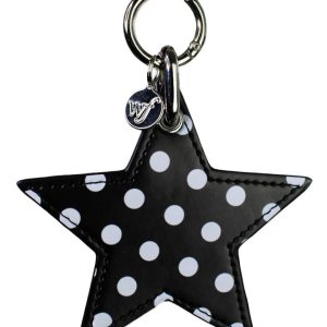 Polka Dot Star Charm | Black and White
