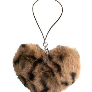 Fuzzy Heart w/ WF Charm | Leopard