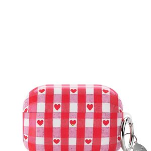 Red Gingham Hearts AirPods