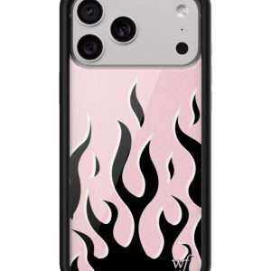 Flames | Pink & Black iPhone Case
