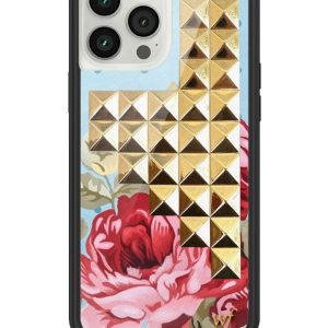 Blue Floral Stud iPhone Case