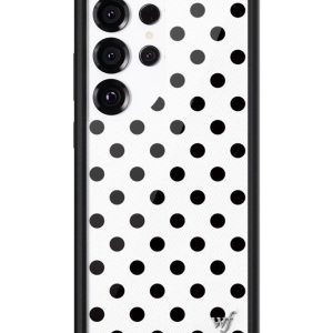 Polka Dot | White and Black Samsung Galaxy Case