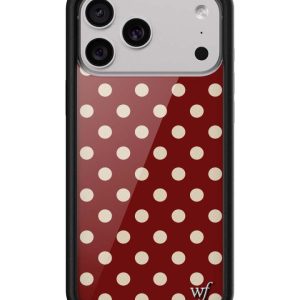Polka Dot | Burgundy and Cream iPhone Case