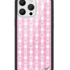 Gingham Hearts | Pink iPhone Case