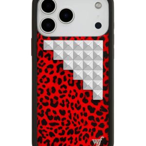 Red Meow Stud iPhone Case