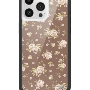 Brown Floral iPhone Case